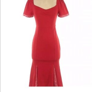 ModCloth, XL, Retro, Red Dress